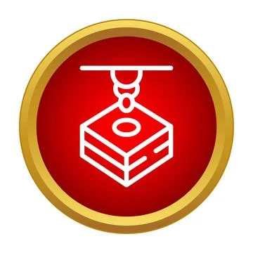 3d printing machine creating object icon Stock Illustration