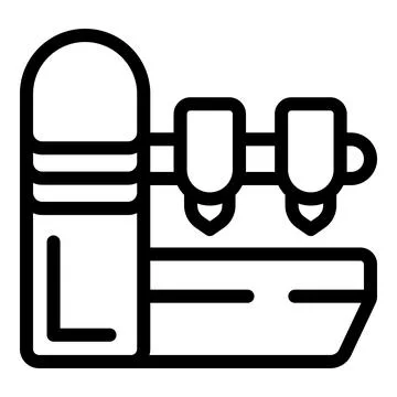 3d printing machine creating prototype model from plastic filament Stock Illustration