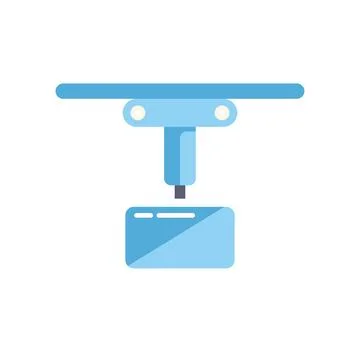 3d printing machine creating prototype using plastic filament 스톡 일러스트