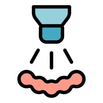 3d printing machine creating sausage, additive manufacturing technology Stock Illustration