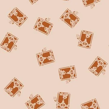 3d printing machine industry 4 glyph vector seamless pattern Stock Illustration
