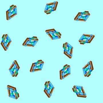 3d printing machine industry 4 isometric icon seamless pattern Illustrazione stock