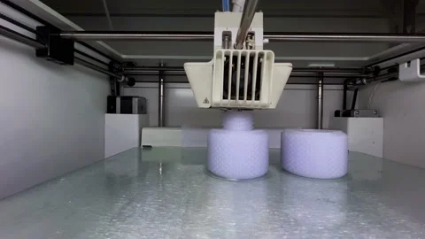 3D printing machine make the 3D prototype model Stock Footage 218315655
