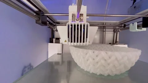 3D printing machine make the 3D prototype model Stock Footage 218315681