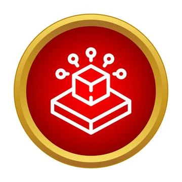 3d printing manufacturing technology icon creating prototypes Stock Illustration