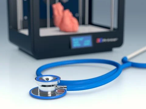 3d printing in medicine Stock Illustration