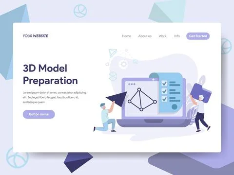 3D Printing Model Illustration for Web Pages イラスト素材