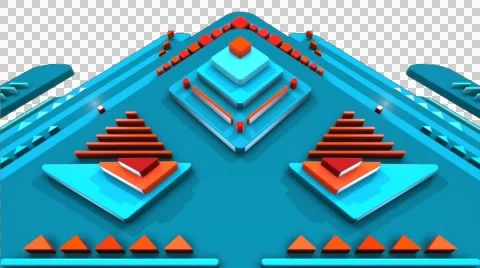 3D PRINTING MODEL TRIBAL PATTERN LEGO BUTTON ANIMATION. ALPHA CHANNEL. Stock Footage 47977842