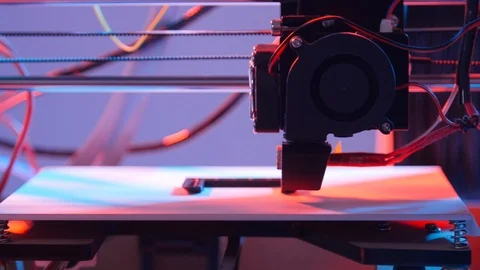 3D printing or additive manufacturing and robotic automation concept. Three Stock Footage 115961849