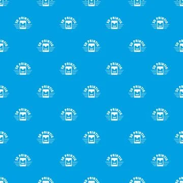 3d printing pattern seamless blue Illustrazione stock