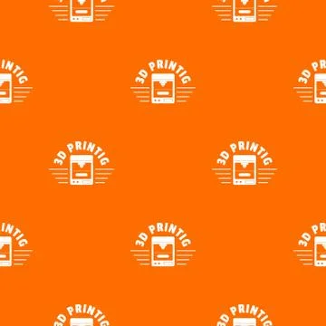 3d printing pattern vector orange Illustrazione stock