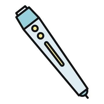 3d printing pen creating plastic filament art Stock Illustration