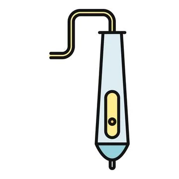 3d printing pen creating plastic filament art icon Stock Illustration