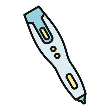 3d printing pen creating three dimensional objects Stock Illustration