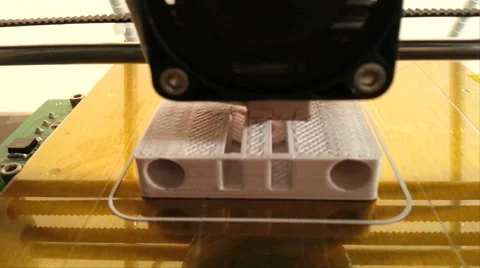 3D Printing Plastic Part Prototype Stock Footage 43671989