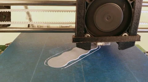 3D Printing Plastic Part Prototype Stock Footage 43728729