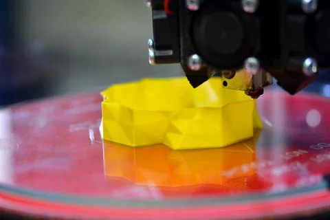 3d printing printer close-up model abstract Stock Photos