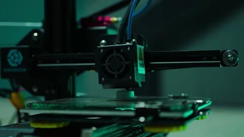 3D printing process. 3D printer, machine Video stock 199219460