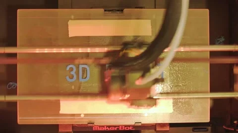 3D printing in process. Advanced technology in use. 3d logo Stock Footage 50040199