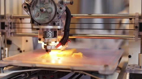 3D printing in process. Advanced technology in use. Video stock 51009884