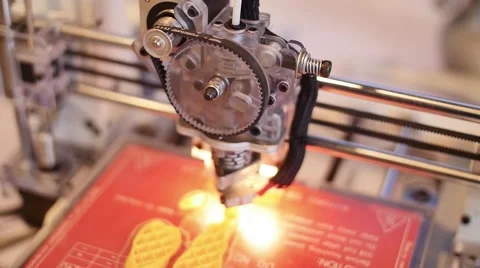 3D printing in process. Advanced technology in use. Video stock 51011308