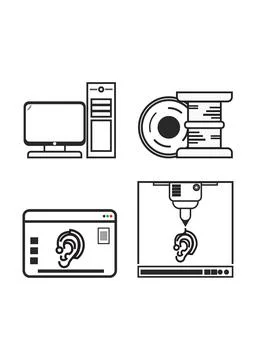 3D Printing Process for Custom Medical Prosthetics and Digital Manufacturing Illustration