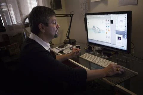  3D PRINTING Reportage on the E-nable project. The project concept is to p... 스톡 사진