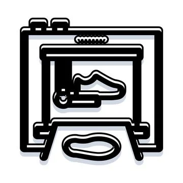 3d printing a running shoe prototype Stock Illustration