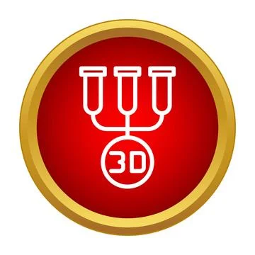 3d printing technology icon representing manufacturing innovation Stock Illustration