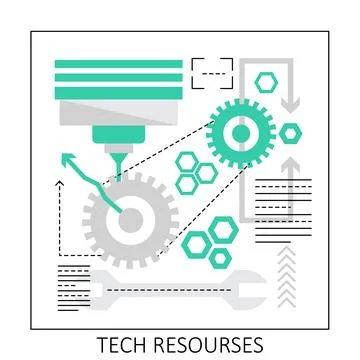 3d printing technology Stock Illustration