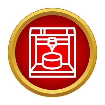 3d printing technology manufacturing creating innovation icon Stock Illustration