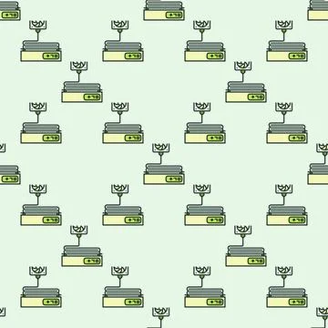 3D Printing Technology vector Printer colored seamless pattern Illustrazione stock