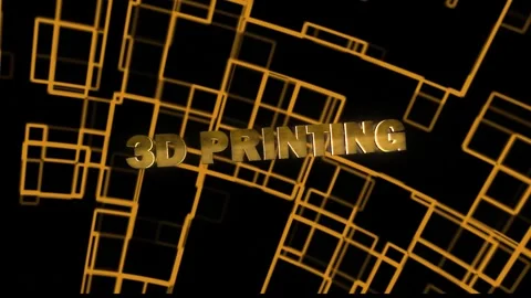 3D Printing Technology Word with background Stock Footage 294580612