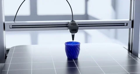 3d printing vase with fancy pattern. Time lapse movie. Stock Footage 234892490