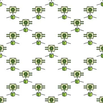 3D Printing vector creative colored seamless pattern Stockillustratie