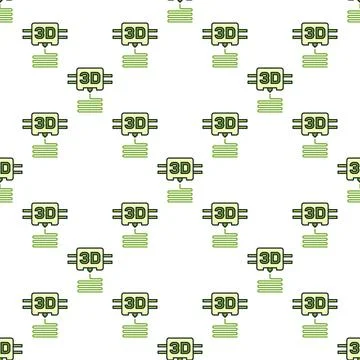 3D Printing vector Printer colored seamless pattern イラスト素材