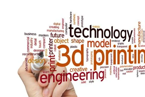 3D printing word cloud Foto stock