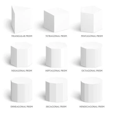 3d prisms template. Realistic with shadow イラスト素材