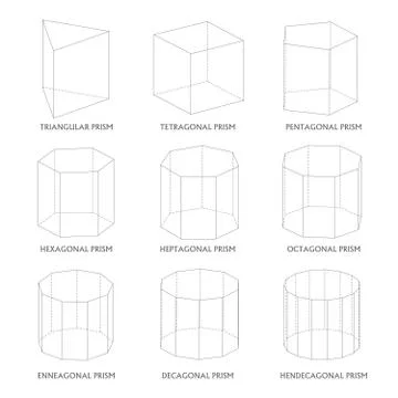 3d prisms template. Realistic with shadow Ilustración de archivo