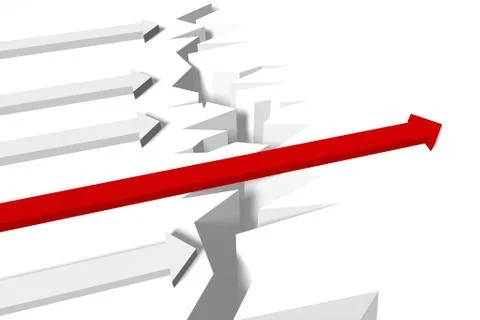 3D problem concept - obstacle Stock Illustration