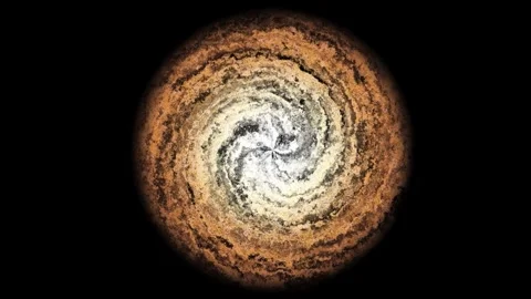 3D Procedural Galaxy Rotation Animation 스톡 동영상 288602497