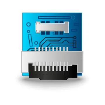 3D processor in vector, chip in eps 스톡 일러스트