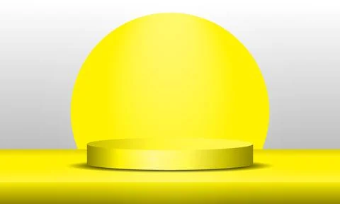 3D product podium background on empty floor. Abstract composition in minima.. Illustrazione stock