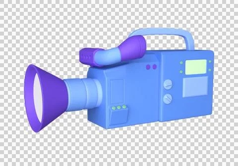 3d professional video camera icon. 3d rendering Stock Illustration
