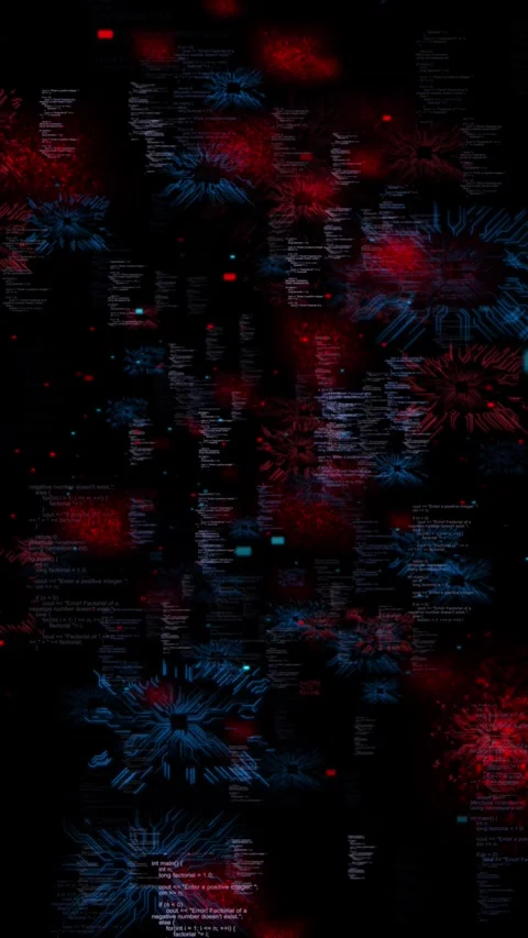 3D program code scrolling Code hacker animation, programming typing text for Stock Footage 295950869