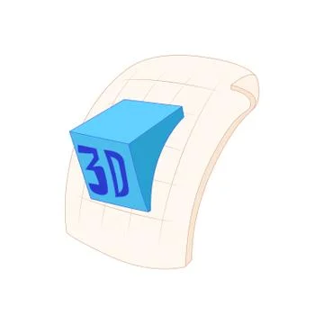 3d program file icon, cartoon style Stock Illustration