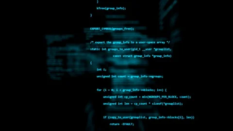 3D programming code abstract technology background of software developer and Stock Footage 123636404