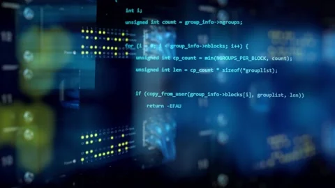 3D programming code abstract technology background of software developer and Stock Footage 145138435