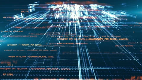 3D programming code abstract technology ... | Stock Video | Pond5