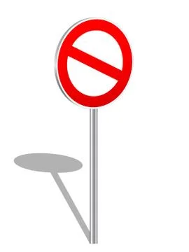 3d prohibition sign Stock Illustration